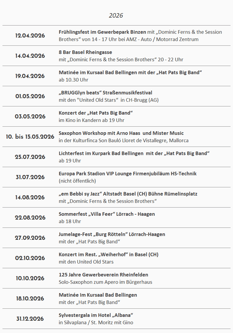 Hansi Kolz - Termine