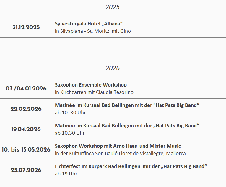 Hansi Kolz - Termine